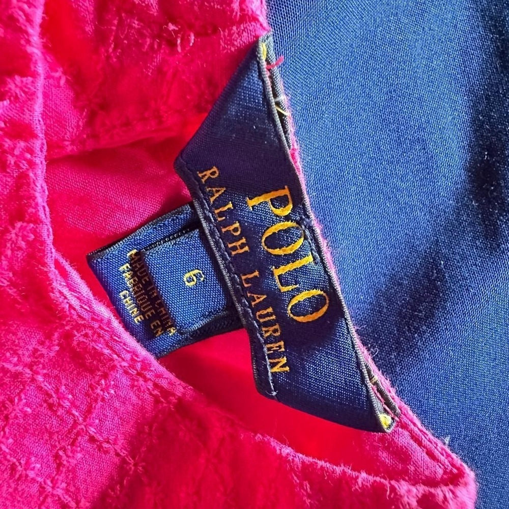 Polo Ralph Lauren Pink Girl's Button up Top Size 6 - Picture 2 of 5
